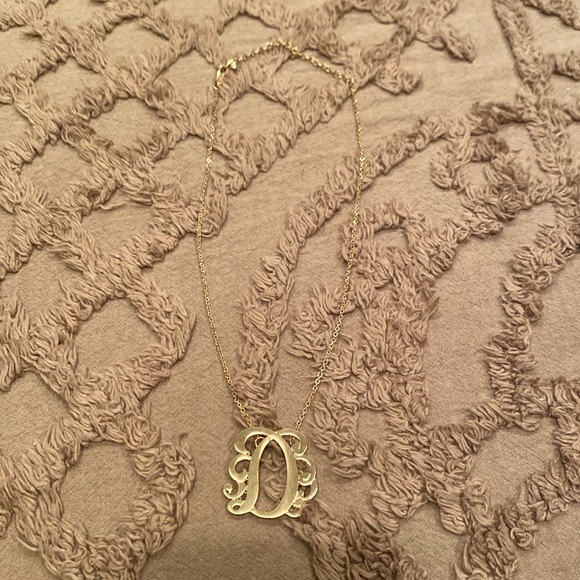 Script D Monogram Necklace - Picture 2 of 3